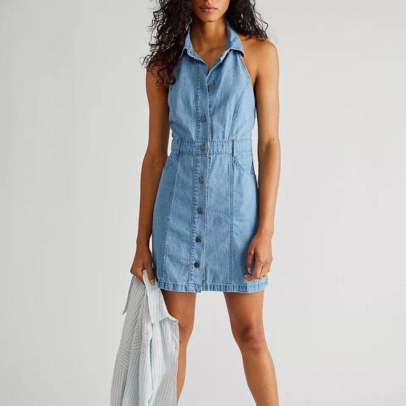 Free People Sami Mini Halter Dress - Picture 1 of 5